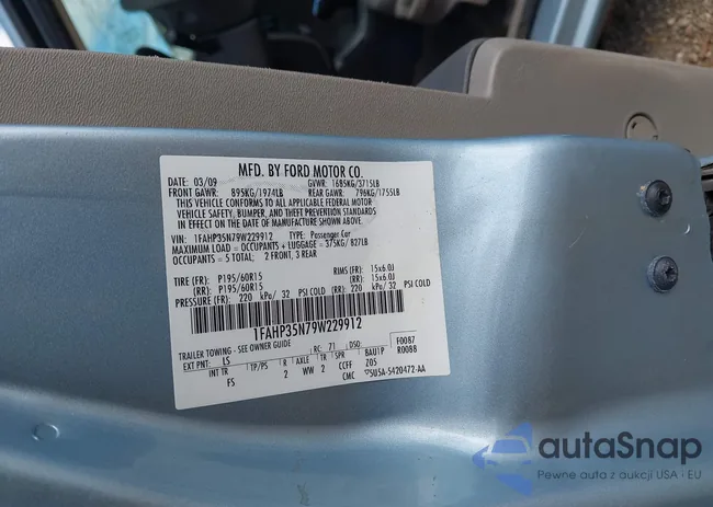 1FAHP35N79W229912: 42707930