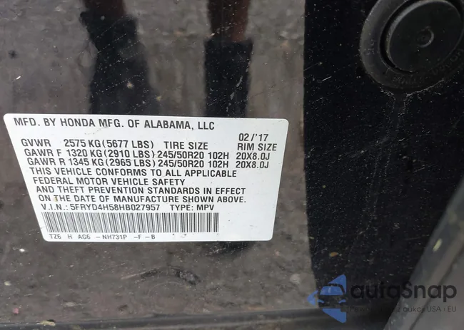 5FRYD4H58HB027957: 42707943