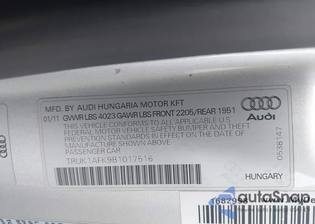 TRUK1AFK9B1017516: 42708014