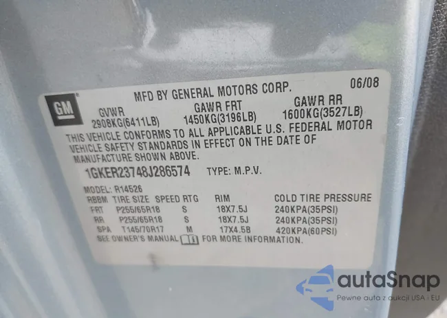 1GKER23748J286574: 42708139