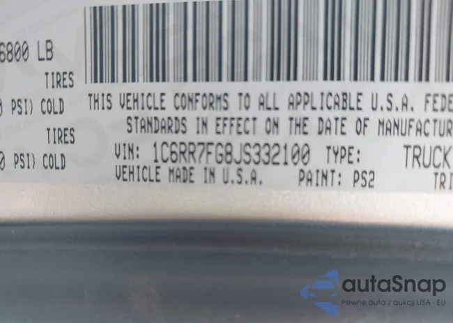 1C6RR7FG8JS332100: 42709365