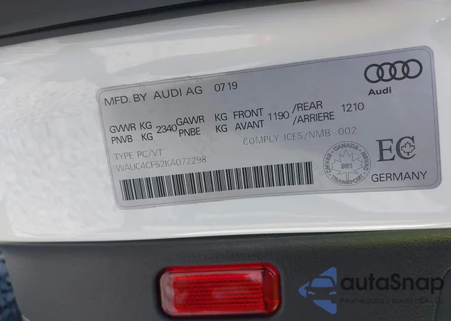 WAUC4CF52KA072298: 42709401