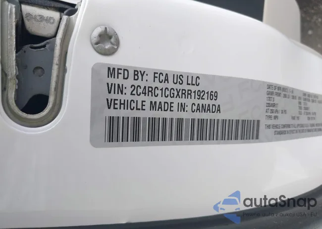 2C4RC1CGXRR192169: 42709430