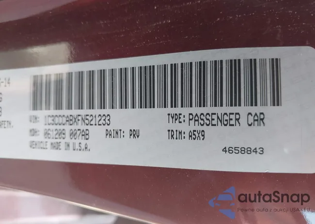 1C3CCCABXFN521233: 42709452