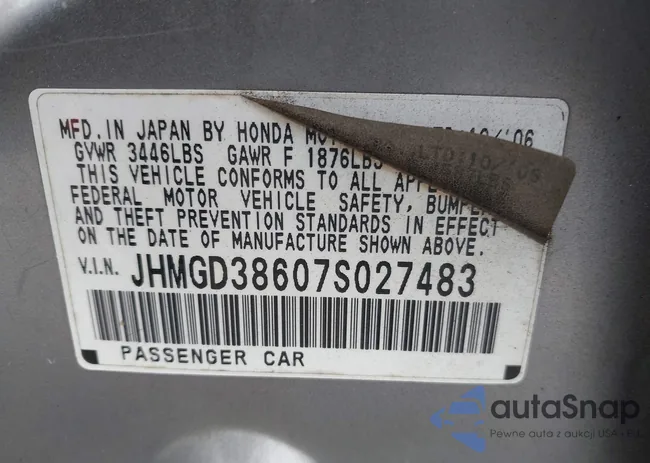 JHMGD38607S027483: 42709482