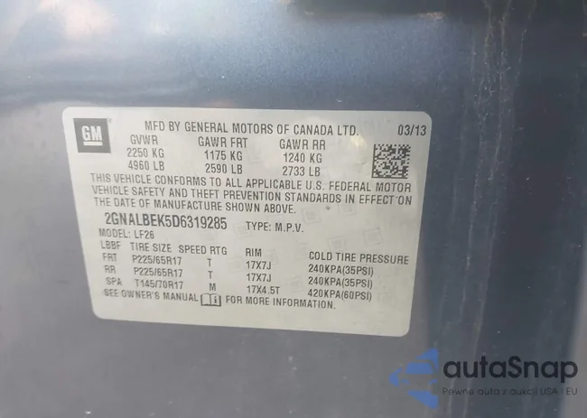 2GNALBEK5D6319285: 42709498