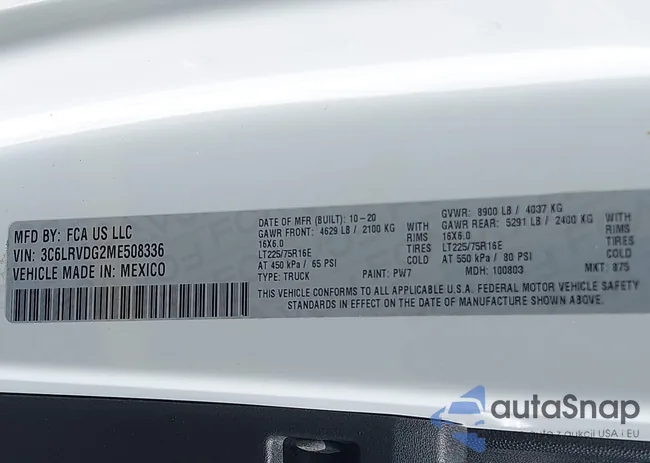 3C6LRVDG2ME508336: 42709535