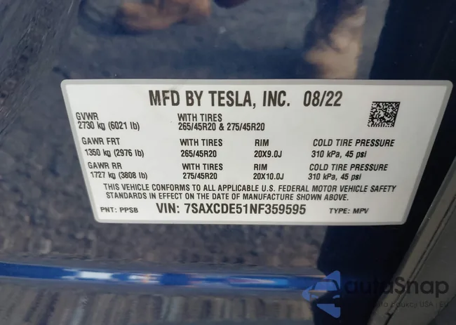 7SAXCDE51NF359595: 42709598