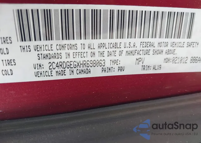 2C4RDGEGXHR698063: 42709646