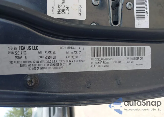 2C3CCAAG7GH243255: 42709785