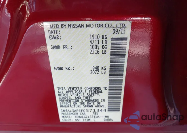 1N4AL3AP5FC571344: 42708834