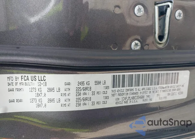 1C4PJMLN8KD354600: 42708955