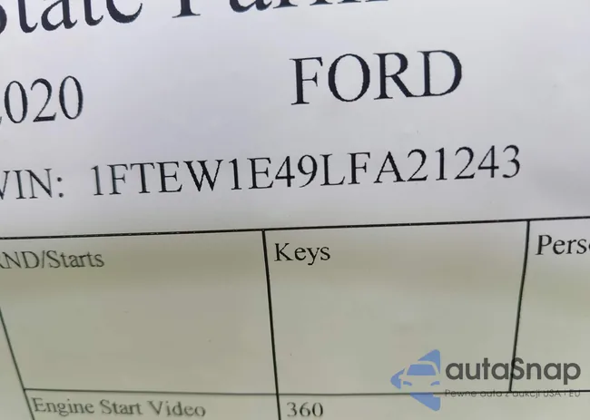 1FTEW1E49LFA21243: 42708976