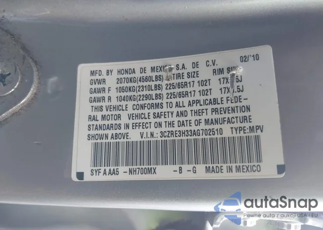 3CZRE3H33AG702510: 42710393