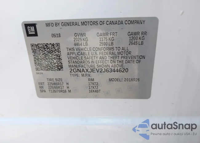 2GNAXJEV2J6344620: 42710440