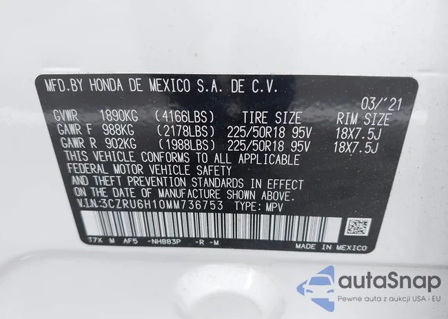 3CZRU6H10MM736753: 42710453