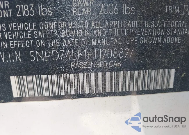 5NPD74LF1HH208827: 42710594