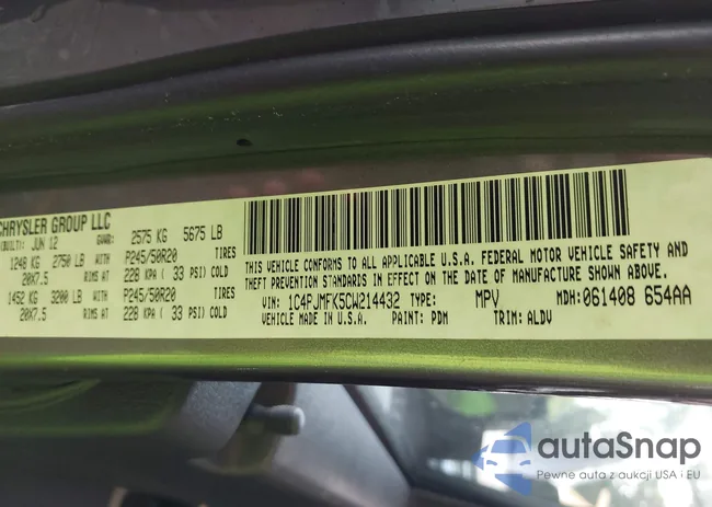 1C4PJMFK5CW214432: 42710676