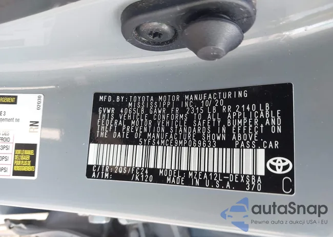 5YFS4MCE9MP069633: 42710757