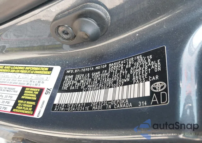 2T1BURHE5GC710027: 42709838