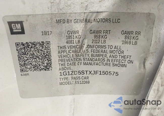 1G1ZD5STXJF150575: 42709885