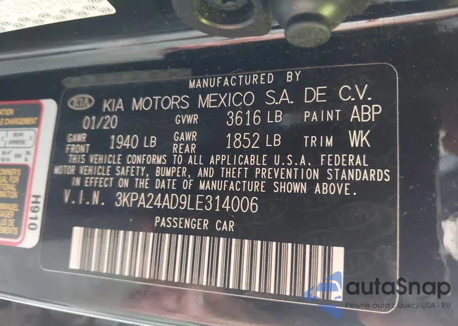 3KPA24AD9LE314006: 42709923