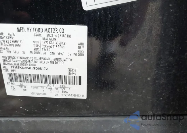 1FM5K8D84HGD08172: 42709942