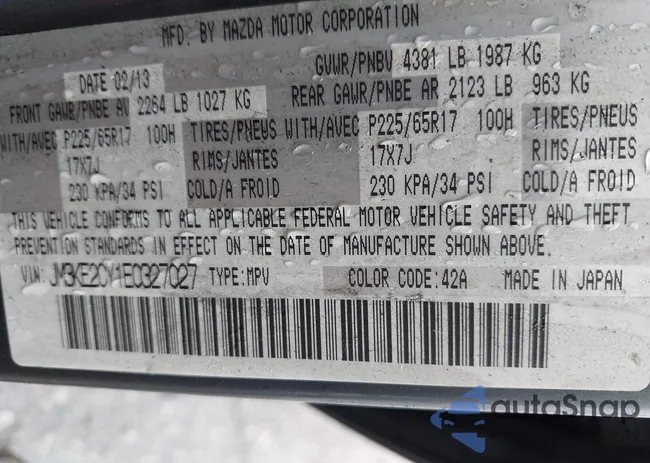 JM3KE2CY1E0327027: 42709965