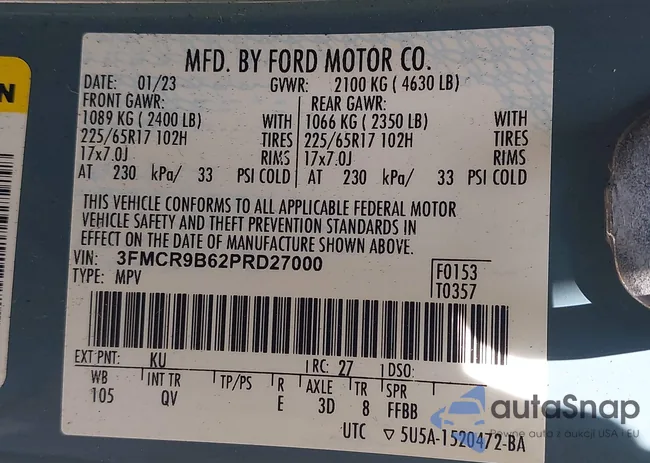 3FMCR9B62PRD27000: 42710074