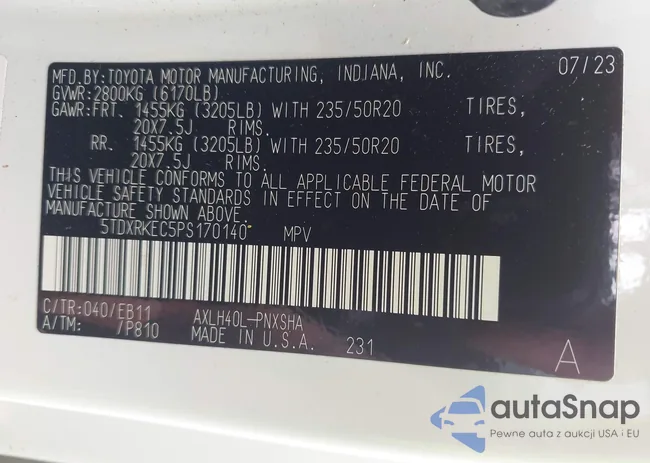 5TDXRKEC5PS170140: 42711228