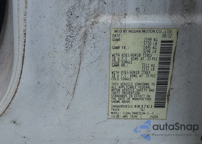 1N6AD0ER5CC483761: 42711440