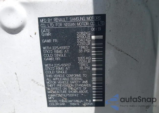 KNMAT2MTXLP513747: 42711579