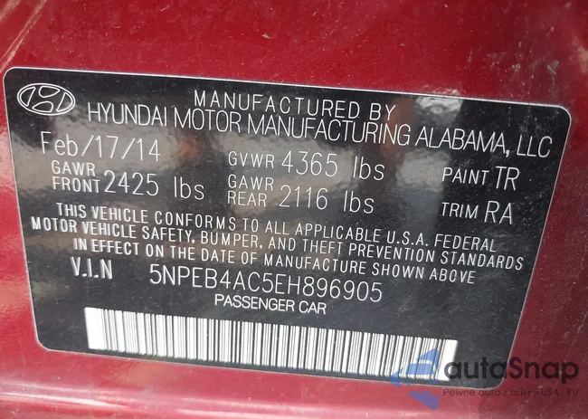 5NPEB4AC5EH896905: 42711582