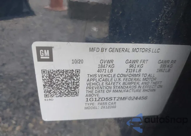 1G1ZD5ST2MF024456: 42711653