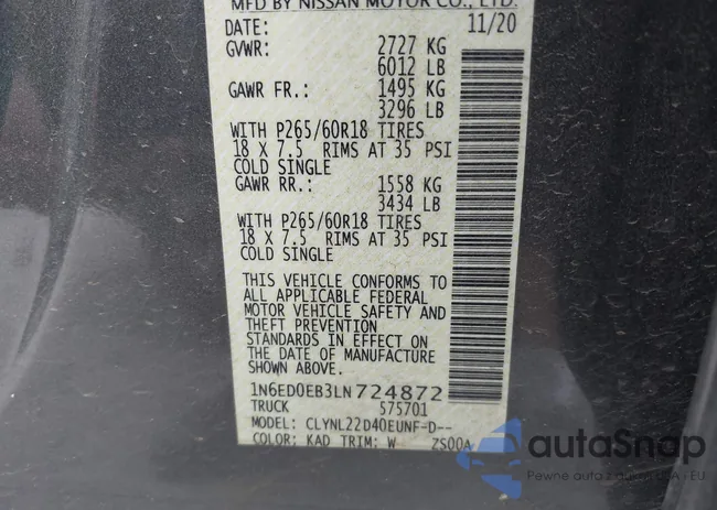 1N6ED0EB3LN724872: 42711722