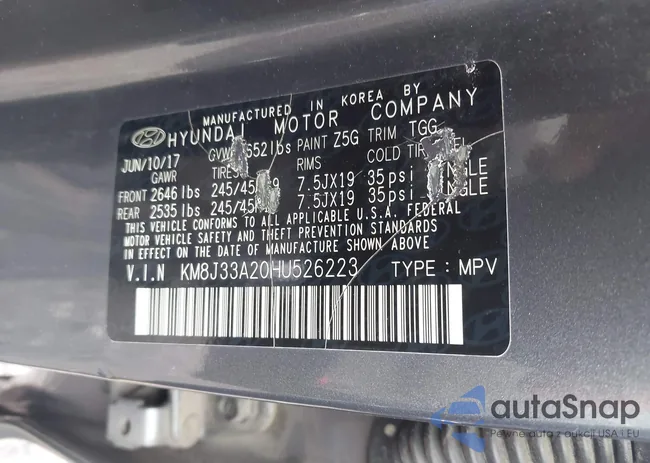 KM8J33A20HU526223: 42711742