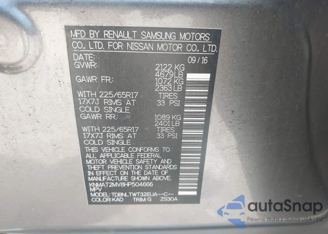 KNMAT2MV8HP504666: 42711818