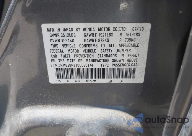 JHMGE8H31DC060174: 42710912