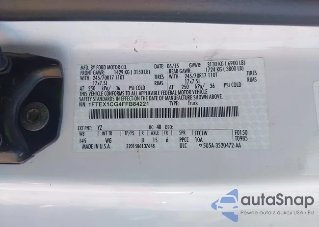 1FTEX1CG4FFB84221: 42710949