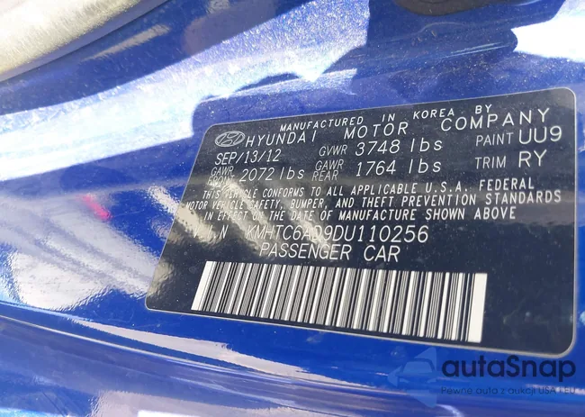 KMHTC6AD9DU110256: 42710962