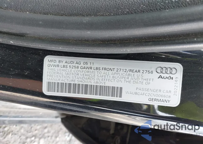 WAUBGAFC2CN006608: 42711187