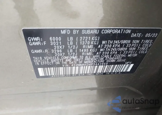 4S4WMAKD4P3442868: 42712228