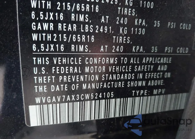 WVGAV7AX3CW524105: 42712372