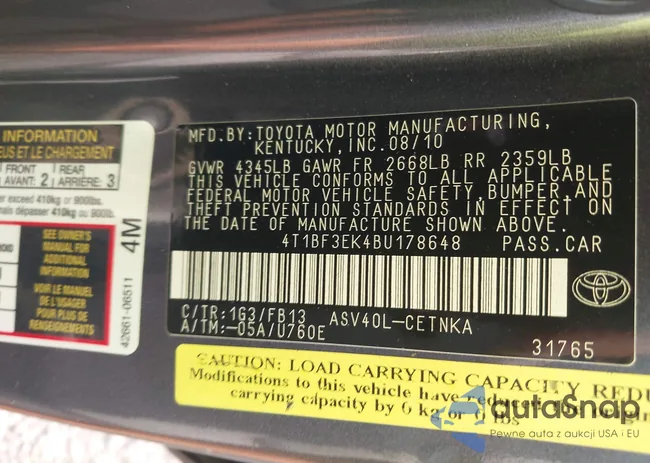 4T1BF3EK4BU178648: 42712472