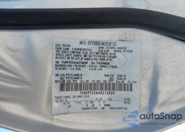 1FAFP52264A213428: 42712482