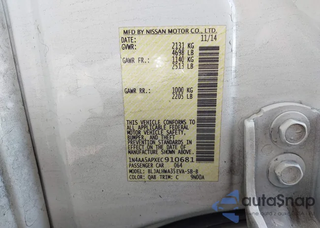 1N4AA5APXEC910681: 42712525