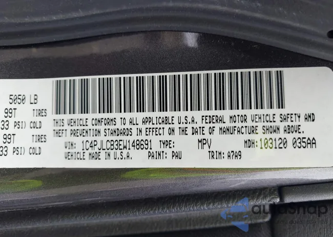 1C4PJLCB3EW148691: 42712535