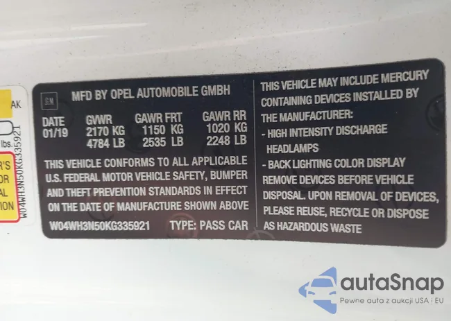 W04WH3N50KG335921: 42712678