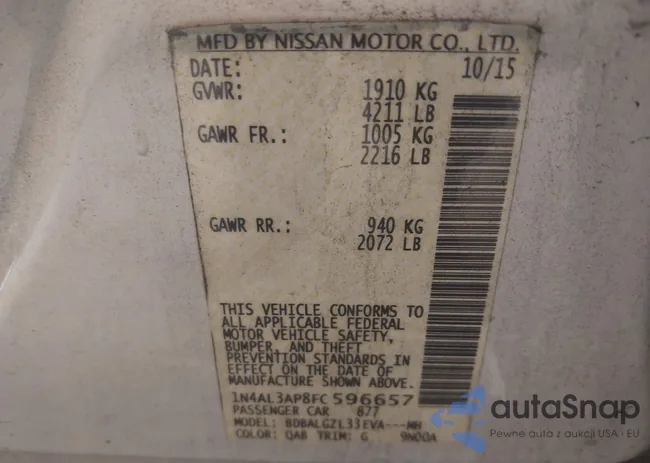 1N4AL3AP8FC596657: 42712679