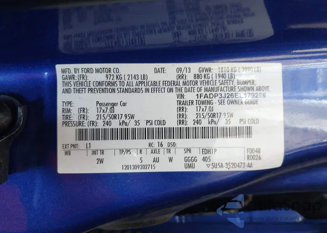 1FADP3J26EL179266: 42712701